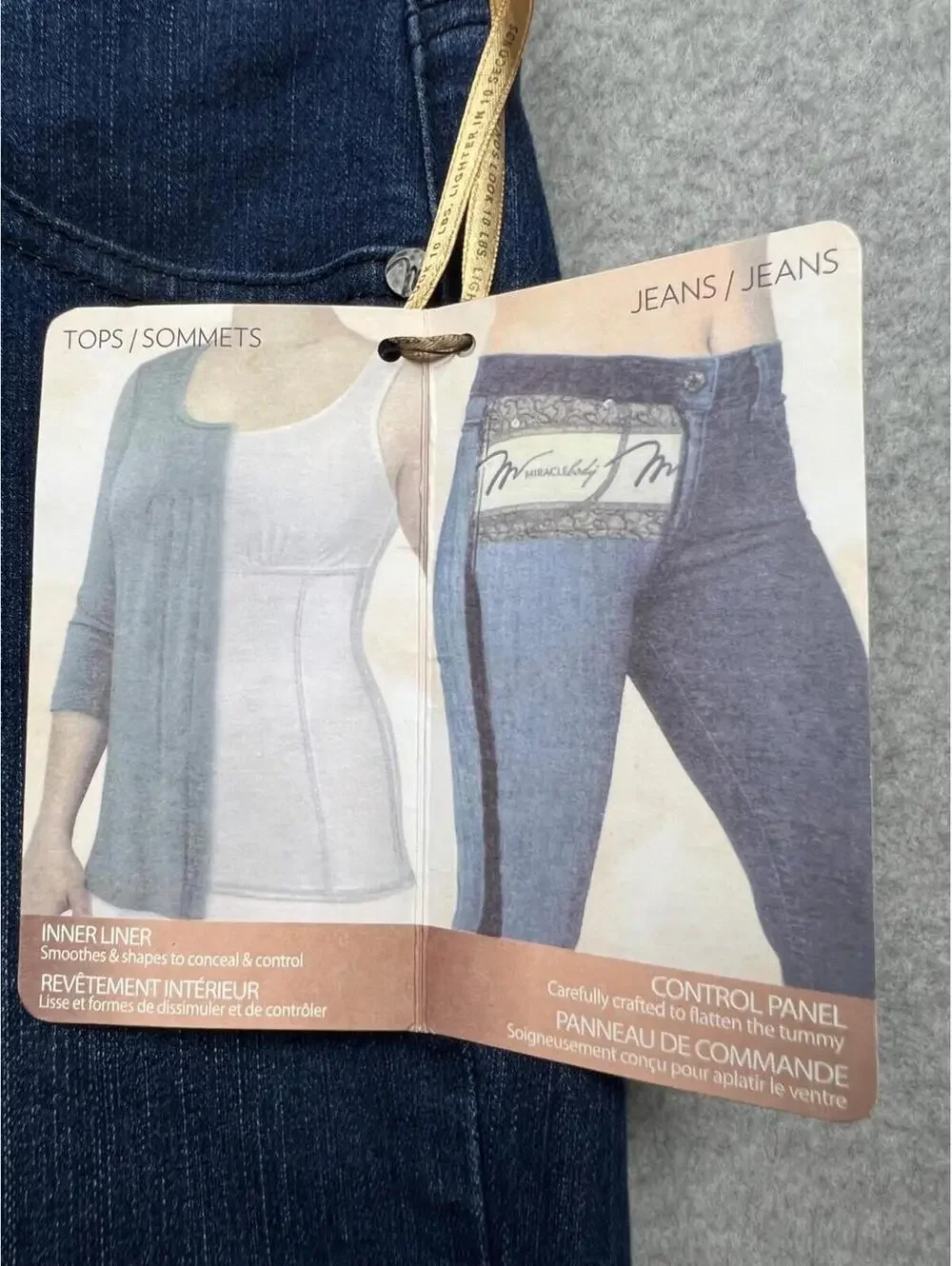 Miraclebody By Miraclesuit Womens Dark Wash Ankle Straight Jeans Size 2